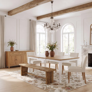 John Thomas Furniture Sanibel Dining Table in Honey and White