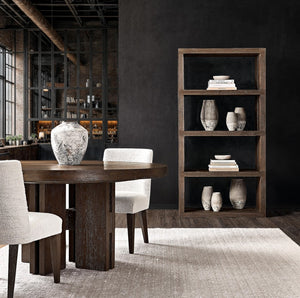 Bernhardt Outline Upholstered Dining Arm Chair in Cassel Brown