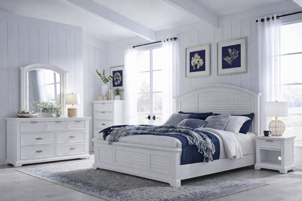 American Woodcrafters Heritage Coast 1-Drawer Nightstand Coastal White