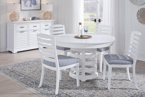 American Woodcrafters Heritage Coast Round dining Table Coastal White