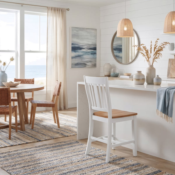 John Thomas Furniture Sanibel Dining Benson Chair in Honey and White