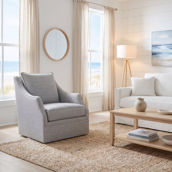 King Hickory Shannon Swivel Chair in Limerick Vapor