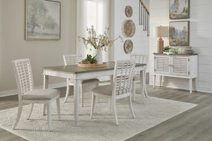 American Woodcrafters Beach Comber Server Weathered White