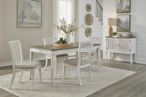 American Woodcrafters Beach Comber Server Weathered White