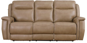 Leather Italia Fischer Zero Gravity Saddle Leather Sofa with USB, Power Headrest & Footrest