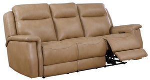 Leather Italia Fischer Zero Gravity Saddle Leather Sofa with USB, Power Headrest & Footrest