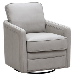 Leather Italia Turner Stone Leather Swivel Glider Chair