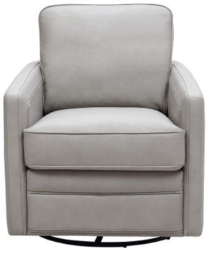 Leather Italia Turner Stone Leather Swivel Glider Chair