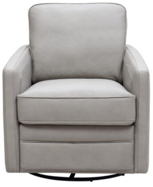 Leather Italia Turner Stone Leather Swivel Glider Chair