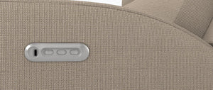 Flexsteel Score Zero Gravity Fabric Power Reclining Console Loveseat with Power Headrests & Lumbar in Sand