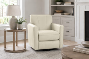 Best Home Furnishings Caroly Leather Swivel Glider Chair Sea Salt