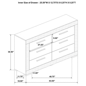 Coaster Ives 4-Piece Queen Bedroom Set Grey High Gloss