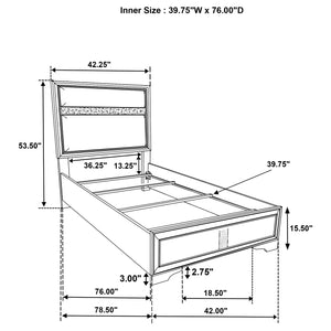 Coaster Miranda 5-Piece Twin Bedroom Set White