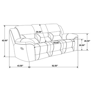 Coaster Gilson 3-Piece Chenille Upholstered Reclining Sofa Set Grey