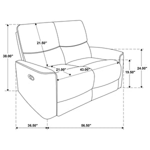 Coaster Navarro 3-Piece Upholstered Reclining Sofa Set Orange