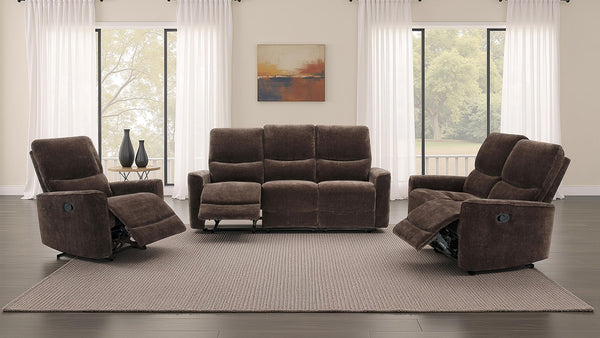 Coaster Navarro Chenille Upholstered Reclining Loveseat Dark Brown