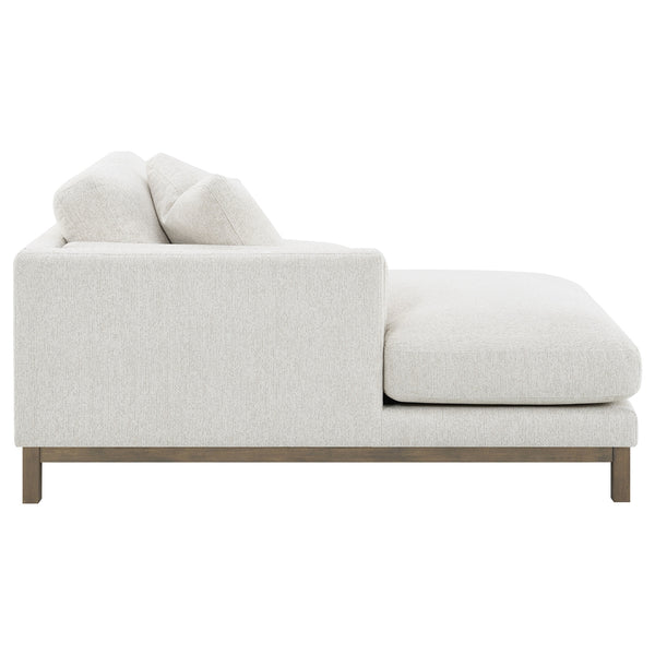 Coaster Geneva Boucle Upholstered Sectional Chaise Sofa Sand