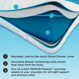 Tempur-Pedic TEMPUR-Breezepro Hi 2.0 Queen Pillow