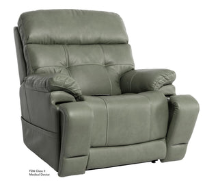 Mega Motion Infi Elite Infinite Position Power Lift Recliner Chair with Adjustable Headrest Lumbar & Air Bladder Massage in Olive