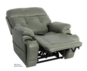 Mega Motion Infi Elite Infinite Position Power Lift Recliner Chair with Adjustable Headrest Lumbar & Air Bladder Massage in Olive