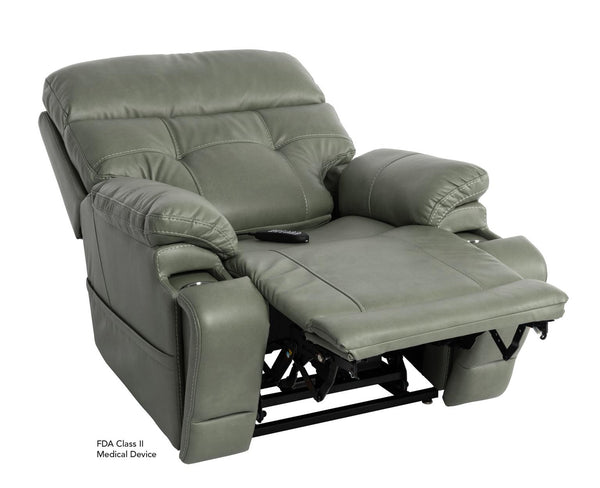 Mega Motion Infi Elite Infinite Position Power Lift Recliner Chair with Adjustable Headrest Lumbar & Air Bladder Massage in Olive