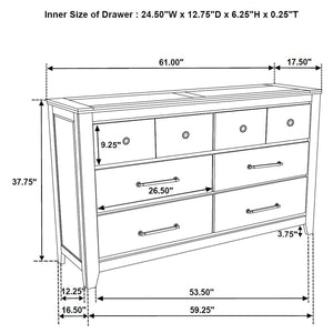 Coaster Hazlewood 4-Piece King Bedroom Set Vineyard Oak