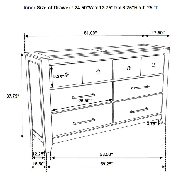 Coaster Hazlewood 4-Piece King Bedroom Set Vineyard Oak