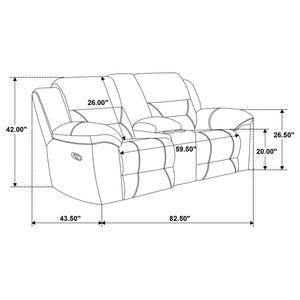 Coaster Gilson 2-Piece Chenille Upholstered Reclining Sofa Set Grey