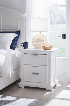American Woodcrafters Heritage Coast 2-Drawer Nightstand Coastal White