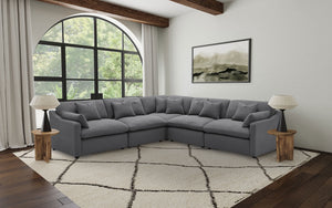 Coaster Hobson Upholstered Armless Chair Charcoal
