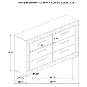 Coaster Ives 5-Piece Queen Bedroom Set White High Gloss