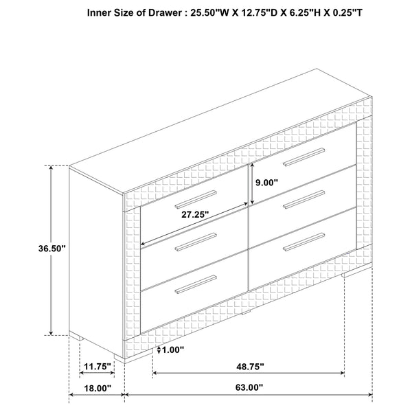 Coaster Ives 5-Piece Queen Bedroom Set White High Gloss
