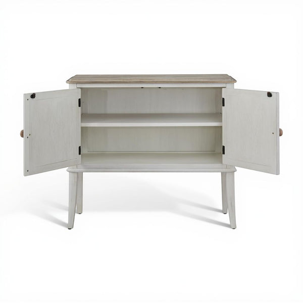 American Woodcrafters Beach Comber Server Weathered White