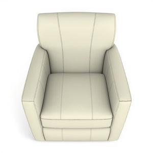 Best Home Furnishings Caroly Leather Swivel Glider Chair Sea Salt