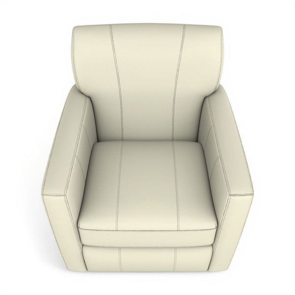 Best Home Furnishings Caroly Leather Swivel Glider Chair Sea Salt