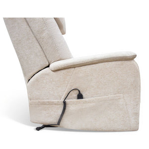 Zecliner Model 3+ Petite Fabric Power Lift Recliner with Power Headrest, Lumbar, Heat & Massage Ceramic