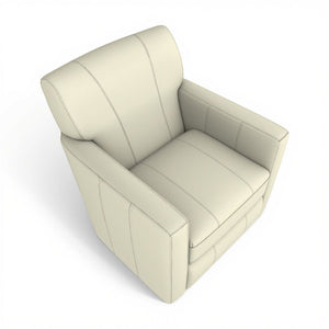 Best Home Furnishings Caroly Leather Swivel Glider Chair Sea Salt