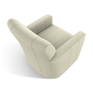 Best Home Furnishings Caroly Leather Swivel Glider Chair Sea Salt