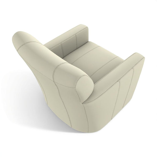 Best Home Furnishings Caroly Leather Swivel Glider Chair Sea Salt