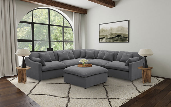 Coaster Hobson Upholstered Armless Chair Charcoal