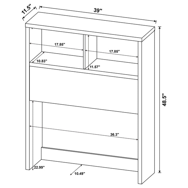 Coaster Westpark 3-Piece Twin Bedroom Set Bookcase Headboard Pine