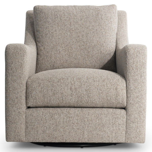 Bernhardt Ventura Beige Fabric Swivel Chair