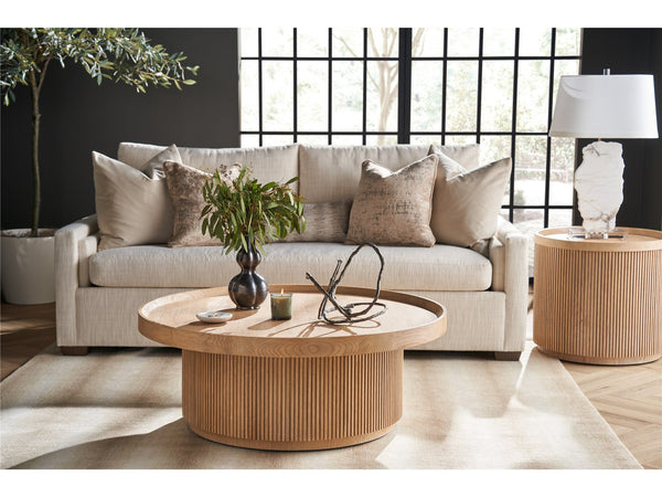 Universal Furniture New Modern Lumi Cocktail Table With Casters in Natural Oak