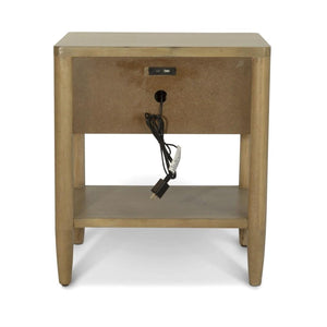 Seawinds Finn & Louise Chatham Warm Maple 1-Drawer USB Nighstand