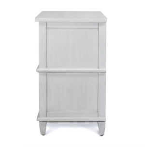 Seawinds Finn & Louise Point Breeze 2-Drawer Electrified USB Nightstand in Fresh White & Soft Grey Glaze