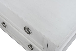 Seawinds Finn & Louise Point Breeze 2-Drawer Electrified USB Nightstand in Fresh White & Soft Grey Glaze