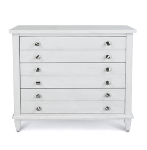 Seawinds Finn & Louise Point Breeze 3-Drawer Bachelors Chest in Fresh White & Soft Grey Glaze