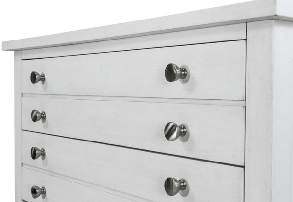 Seawinds Finn & Louise Point Breeze 3-Drawer Bachelors Chest in Fresh White & Soft Grey Glaze