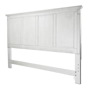 Seawinds Finn & Louise Point Breeze Queen Headboard in Fresh White & Soft Grey Glaze