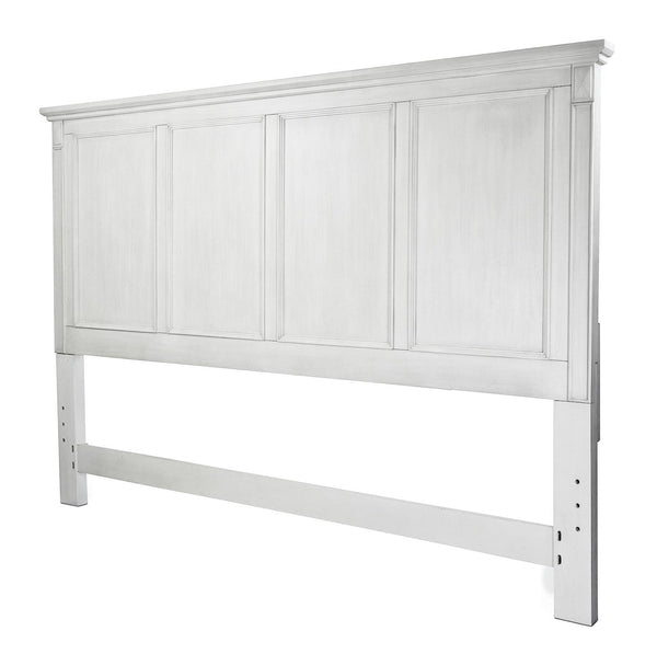 Seawinds Finn & Louise Point Breeze King Headboard in Fresh White & Soft Grey Glaze